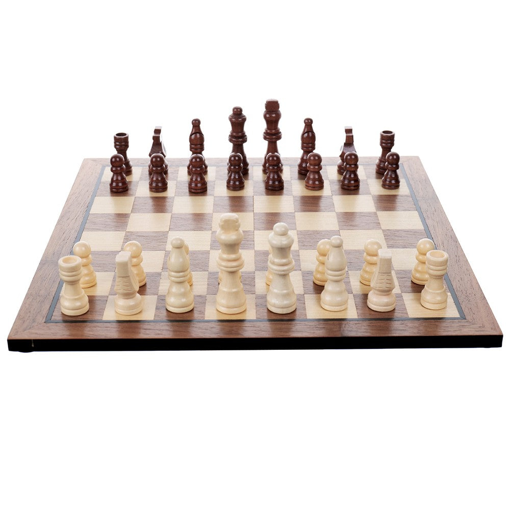 Anglaise, échiquier en bois classique, pièces Staunton, large bordure · photo du fournisseur